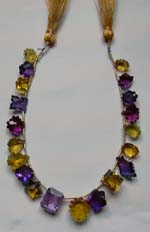 Glass Faceted Carving Necklace Beads, from orissagems