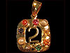Navratna Gold Pendant no.2,from orissa gems